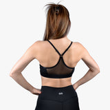Pure Black Performance Mesh Bra
