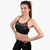 Pure Black Performance Mesh Bra