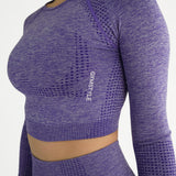 Elite Seamless Longsleeve Crop Top Violet